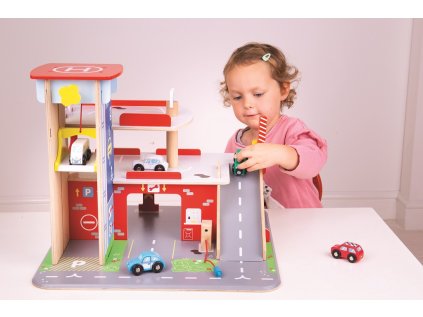 Bigjigs Toys Garáž s parkoviskom