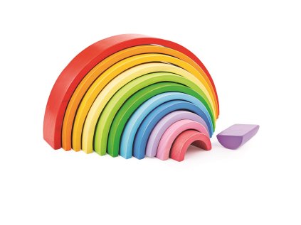 Bigjigs Baby Drevená skladacia dúha veľká