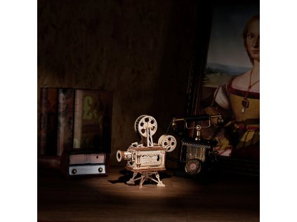 RoboTime 3D drevená mechanická skladačka Filmový projektor