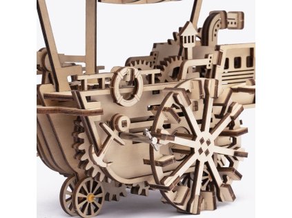 RoboTime 3D drevená mechanická skladačka Fantastická vzducholoď