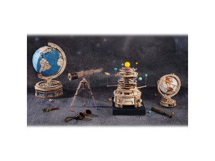 RoboTime 3D drevená mechanická skladačka Planetárium