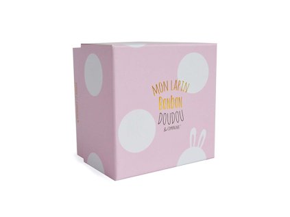 Doudou Darčeková sada - Plyšový zajačik pink 30 cm