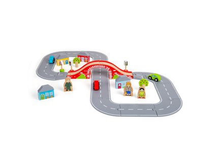 Bigjigs Rail Drevená autodráha osmička