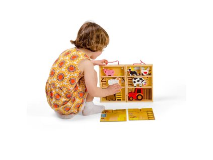Bigjigs Toys Krabička na hranie farma zvierat