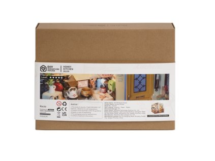 RoboTime 3D drevená skladačka Miniatúra domčeka Útulná kuchyňa