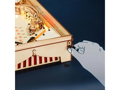 RoboTime 3D drevená mechanická skladačka Pinball