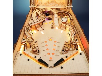 RoboTime 3D drevená mechanická skladačka Pinball