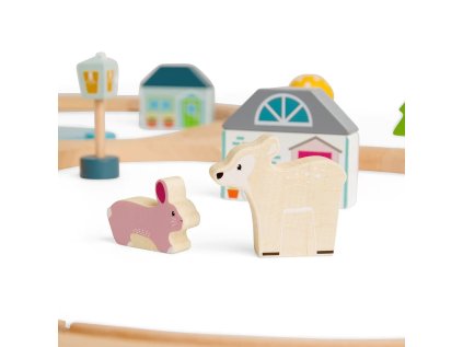 Bigjigs Toys Drevená vláčikodráha pri lese