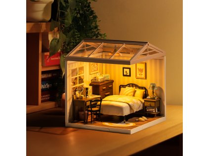RoboTime 3D drevená skladačka Miniatúra domčeka Spálňa Sweet Dream