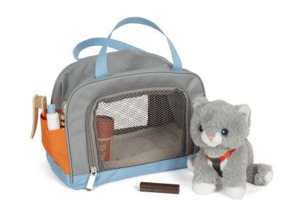 small foot Plyšová mačka s opatrovateľskou sadou