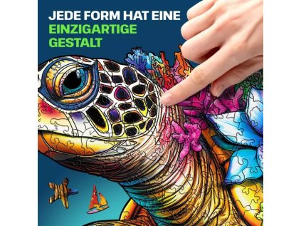 EscapeWelt Drevené puzzle Korytnačka 300 dielikov