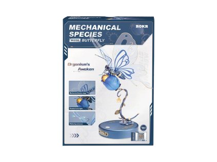 RoboTime 3D mechanická skladačka Modrý motýľ