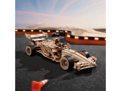 RoboTime 3D drevená skladačka Závodné auto