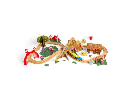 Bigjigs Rail Drevená vláčikodráha Príšerky