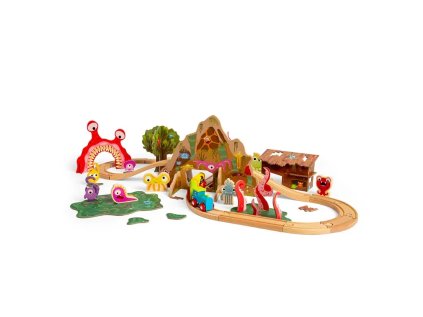 Bigjigs Rail Drevená vláčikodráha Príšerky