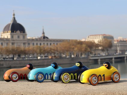 Vilac Drevené auto Old Sport Compet tyrkysové