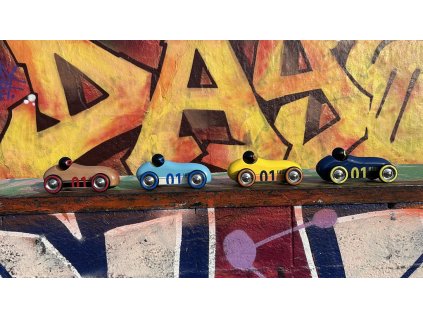 Vilac Drevené auto Old Sport Compet tmavo modré