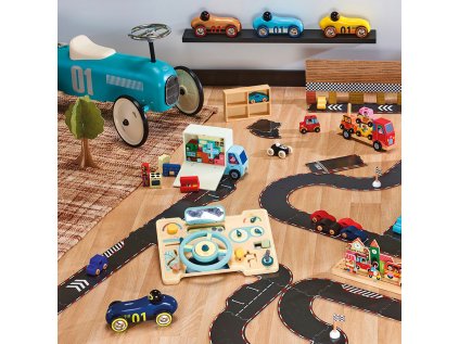 Vilac Drevené auto Old Sport Compet žlté