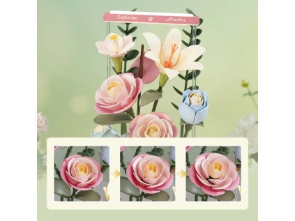 RoboTime 3D skladačka Kvetinový box