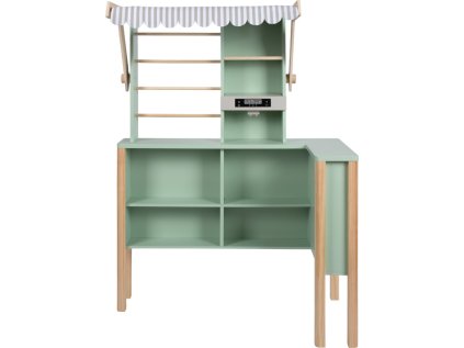 Drevený obchod a kuchynka Tasty zelená 2 v 1