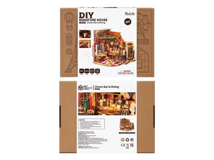 RoboTime 3D drevená skladačka Miniatúra domčeka Bar a bistro Cheers