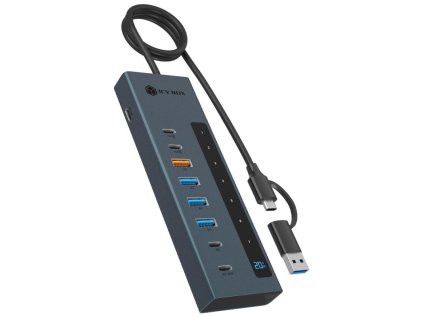 RAIDSONIC ICY BOX 9v1, USB Hub, USB-C/A 3.2 Gen2