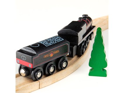 Bigjigs Rail Drevená replika lokomotívy Black 5 engine