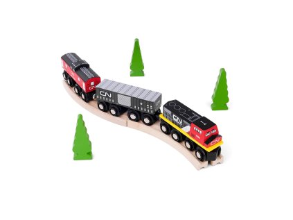 Bigjigs Rail CN nákladný vlak + koľaje