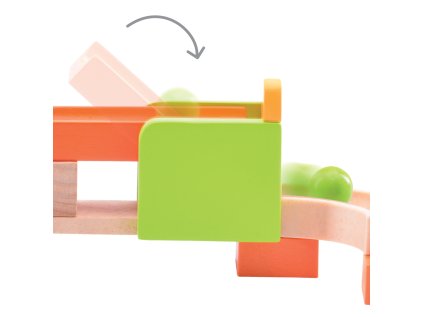 Wonderworld Drevená guličková dráha TRIX - Kolotoč a vír