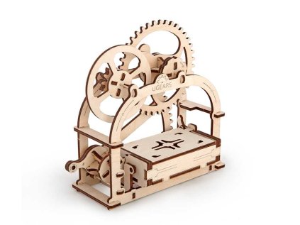 Ugears 3D drevené mechanické puzzle Box na vizitky