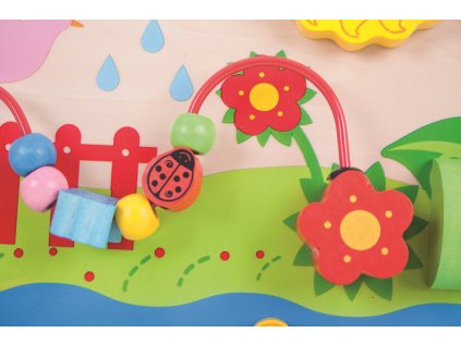 Bigjigs Baby Drevená motorická doska kvety