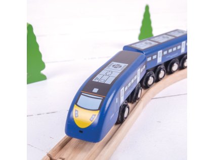 Bigjigs Rail Rýchlik High Speed ​​1 modrý