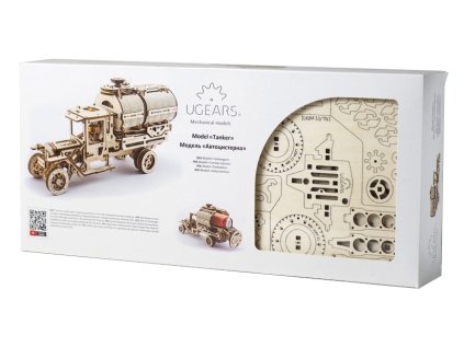 Ugears 3D drevené mechanické puzzle UGM-11 Nákladiak s cisternou