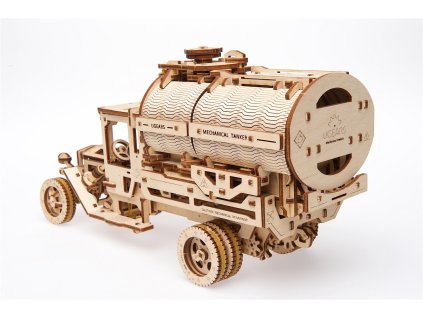 Ugears 3D drevené mechanické puzzle UGM-11 Nákladiak s cisternou