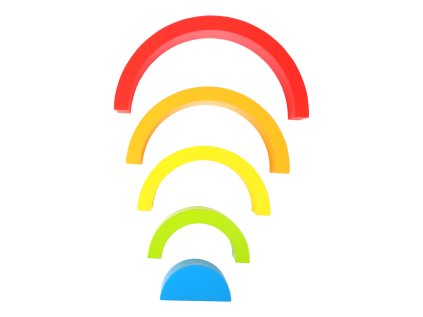 small foot Skladacie kocky dúha