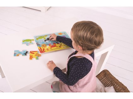 Bigjigs Toys Drevené puzzle morský svet