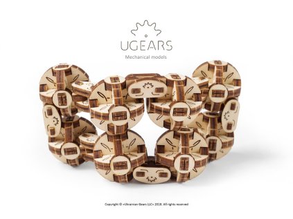Ugears 3D drevené mechanické puzzle Kocka Flexi