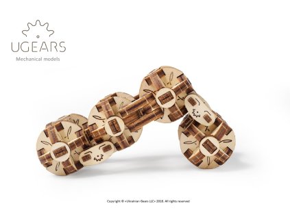 Ugears 3D drevené mechanické puzzle Kocka Flexi