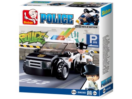 Sluban Polícia 4into1 M38-B0638D Hliadkové vozidlo