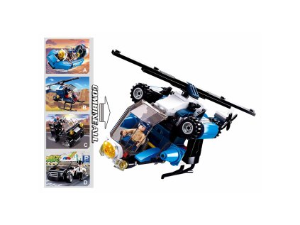 Sluban Polícia 4into1 M38-B0638 Display - 4druhy / 8ks