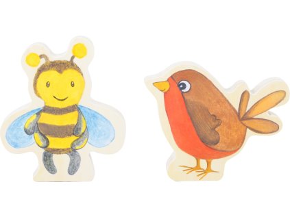 small foot Drevená obrázková knižka s včielkou