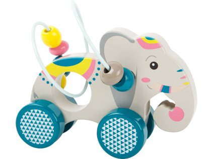 small foot Drevený slon na kolieskach Jungle
