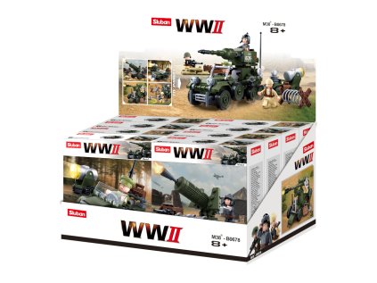 Sluban WWII M38-B0678 4into1 Display 4druhy / 8ks