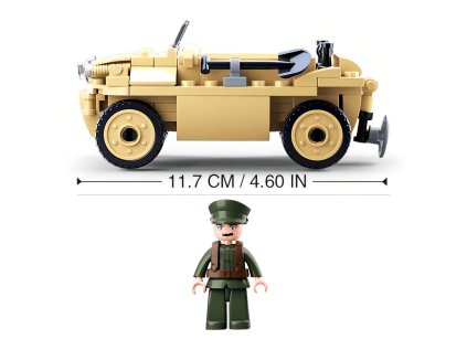 Sluban WWII M38-B0690 Nemecký obojživelný automobil Schwimmwagen