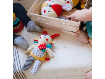 Petit Collage Hrkálka ružový zajačik aktívny