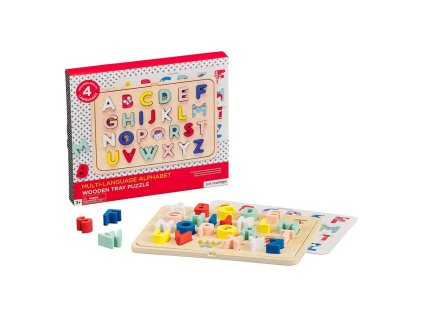 Petitcollage Drevené puzzle abeceda