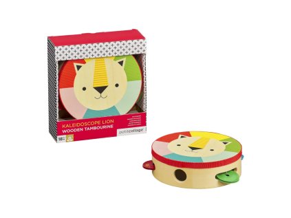 Petit Collage Drevená tamburína lev