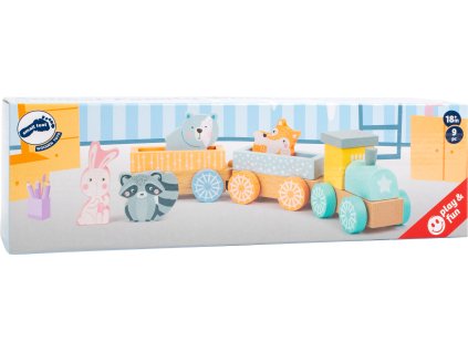 small foot Drevený vláčik v pastelových farbách