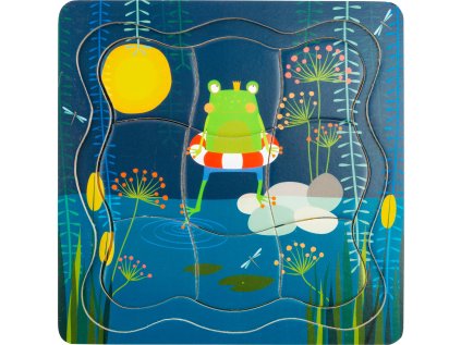 small foot Vrstvené puzzle princ žabiak