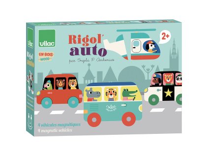 Vilac Drevené magnetické puzzle Doprava